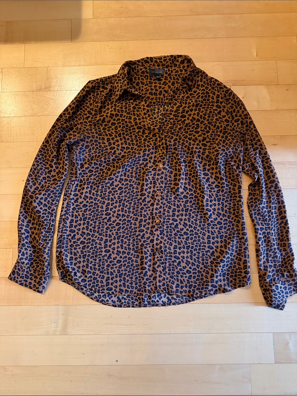 Brown Leopard Print Button-Up Shirt